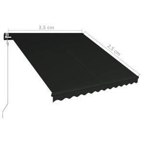 Tenda da Sole Retrattile Automatica 350x250 cm Antracite