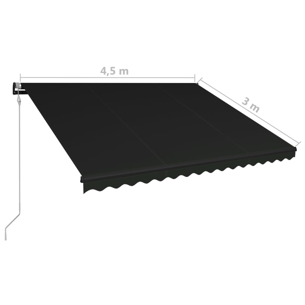 Tenda da Sole Retrattile Automatica 450x300 cm Antracite