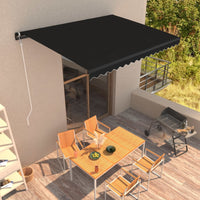 Tenda da Sole Retrattile Automatica 450x300 cm Antracite