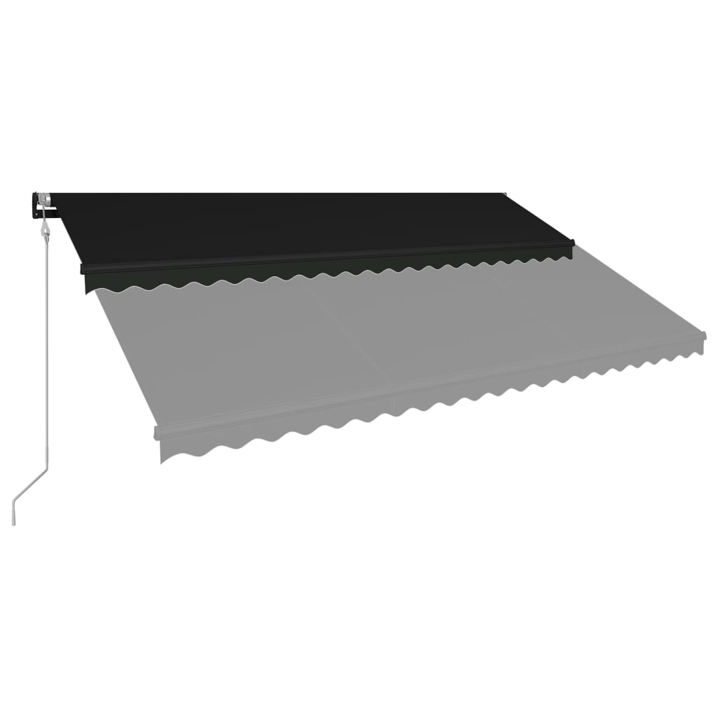 Tenda da Sole Retrattile Sensore Vento LED 500x300cm Antracite