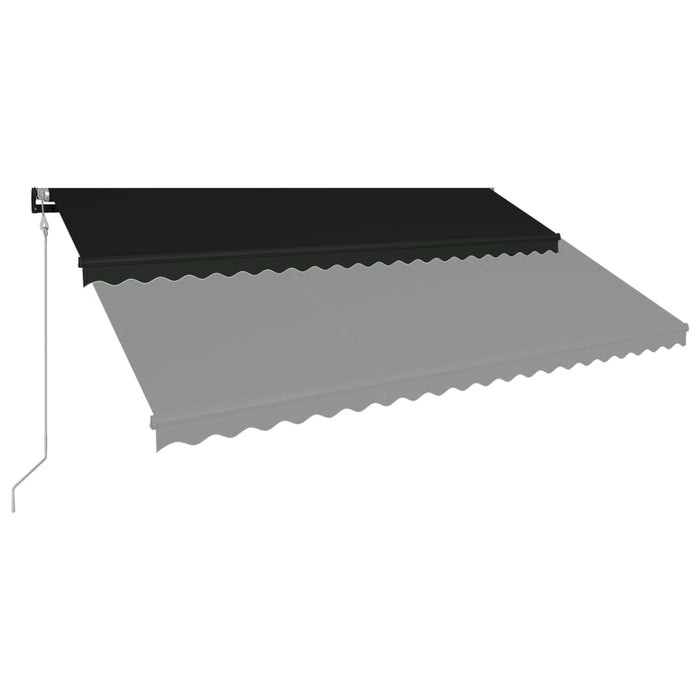 Tenda da Sole Retrattile Sensore Vento LED 500x300cm Antracite