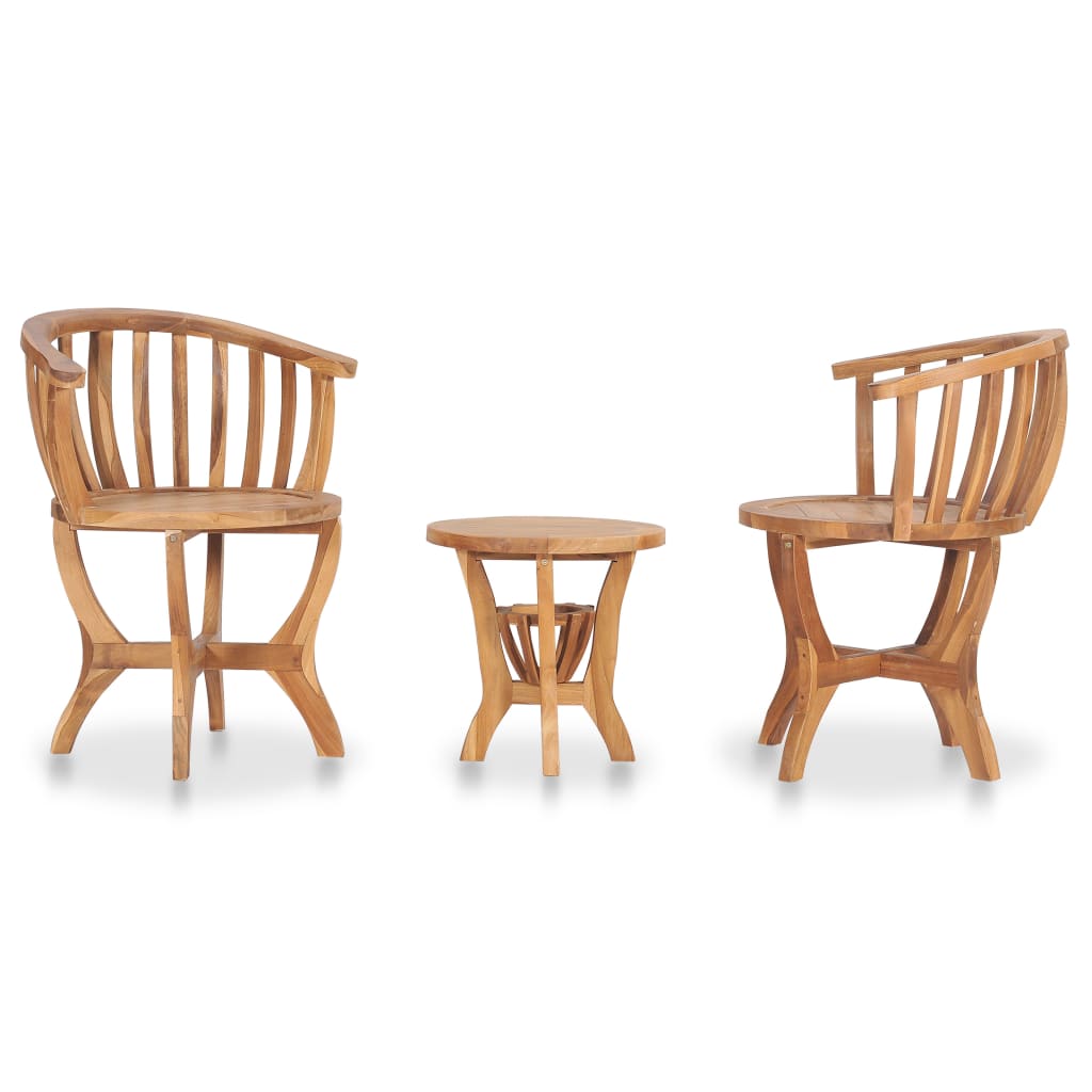 Set da Bistrot da Giardino 3 pz in Legno Massello di Teak 49383