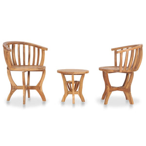 Set da Bistrot da Giardino 3 pz in Legno Massello di Teak 49383