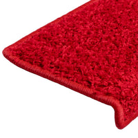 Tappetini per Scale 15 pz 65x21x4 cm Rosso 134582