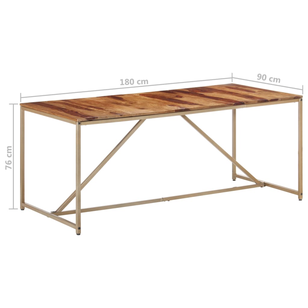 Tavolo da Pranzo 180x90x76 cm in Legno Massello di Sheesham cod mxl 27327