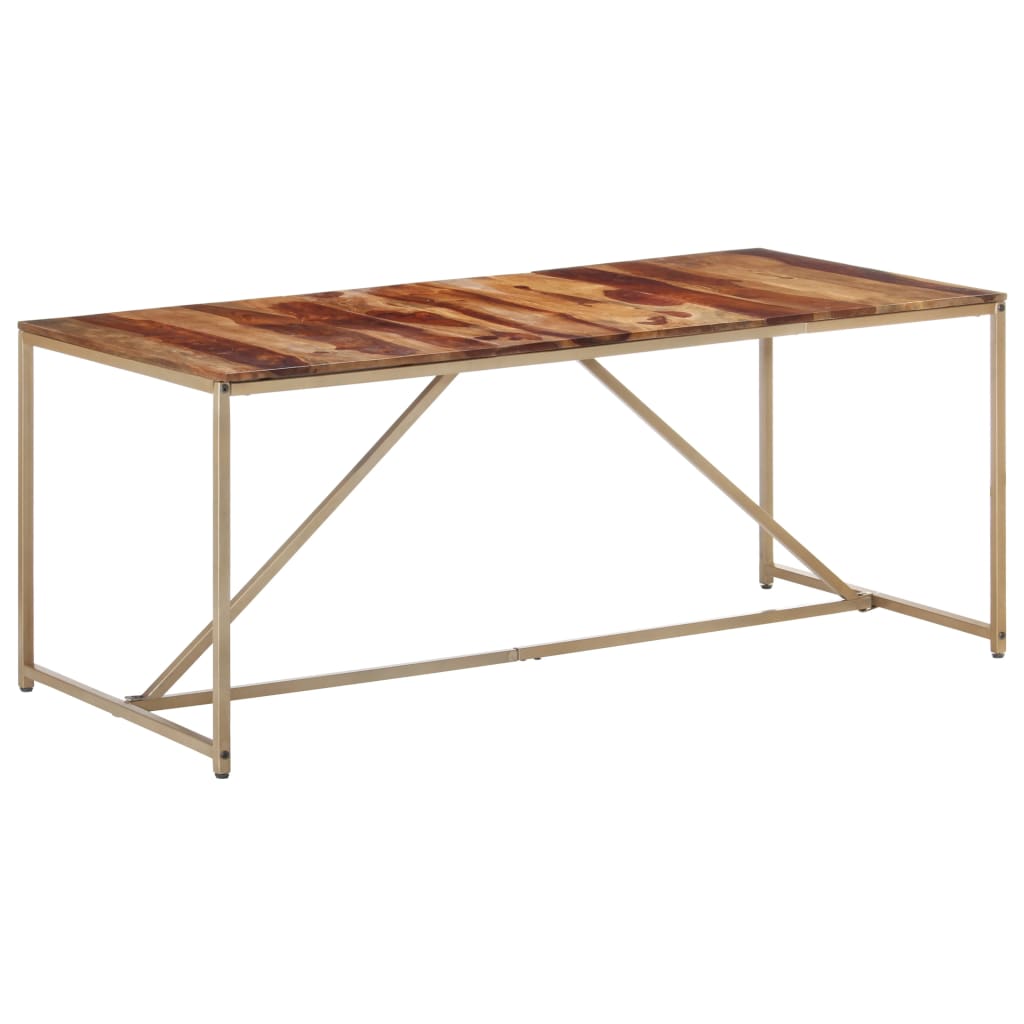 Tavolo da Pranzo 180x90x76 cm in Legno Massello di Sheesham cod mxl 27327