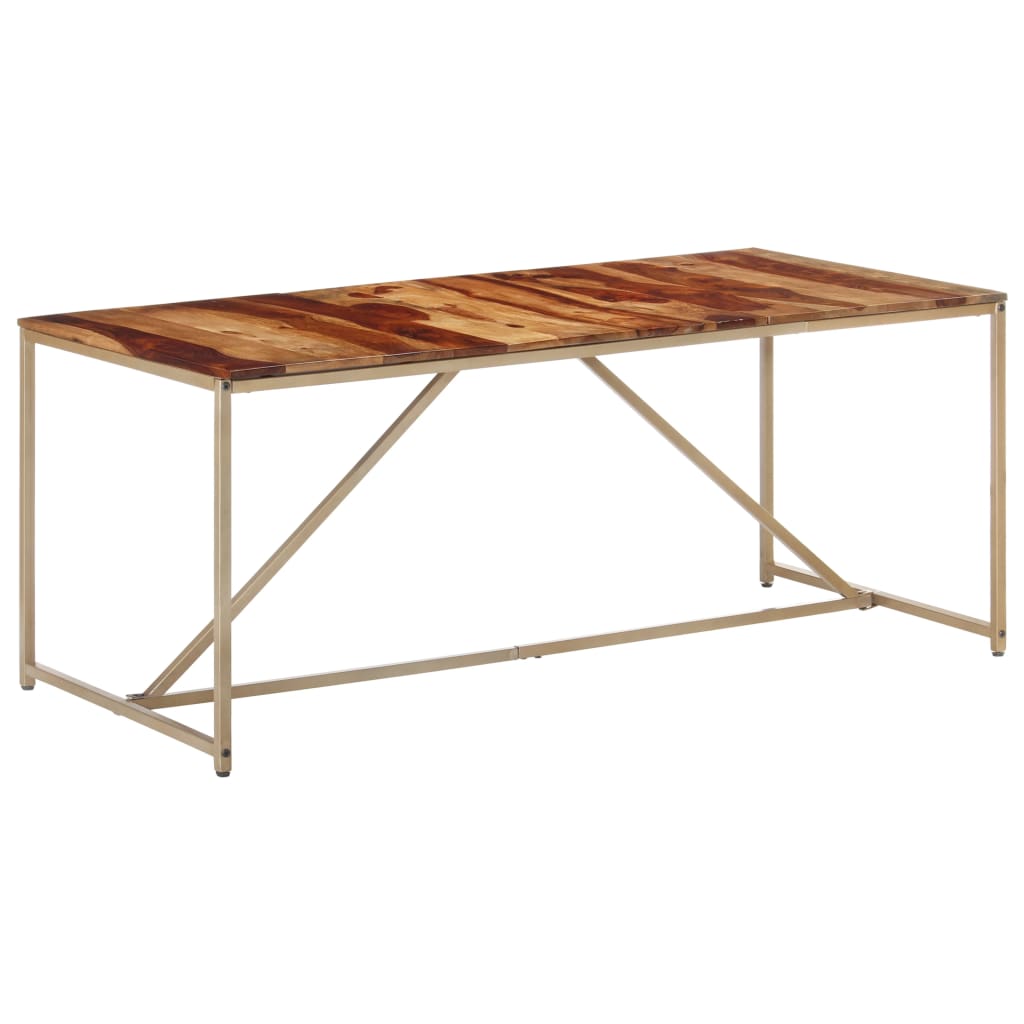 Tavolo da Pranzo 180x90x76 cm in Legno Massello di Sheesham cod mxl 27327