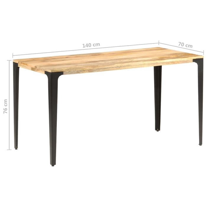 Tavolo da Pranzo 140x70x76 cm in Legno Massello di Mango 286363