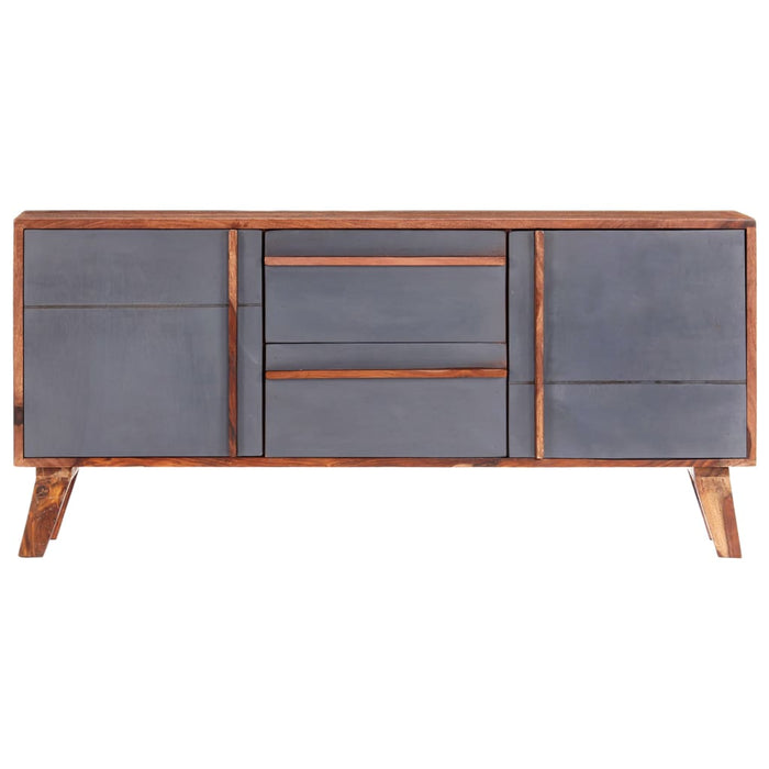 Credenza Grigia 120x30x55 cm in Legno Massello 286371