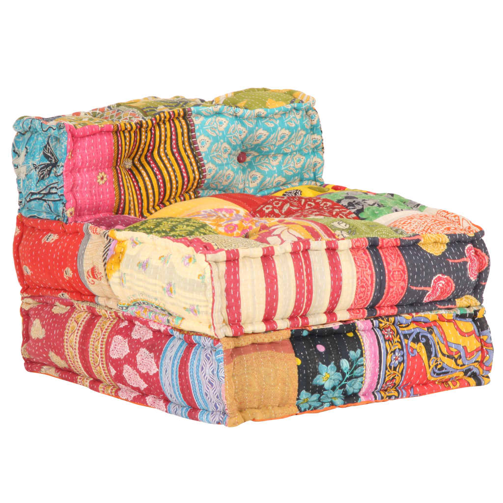 Pouf Modulare in Tessuto Patchwork cod mxl 68431