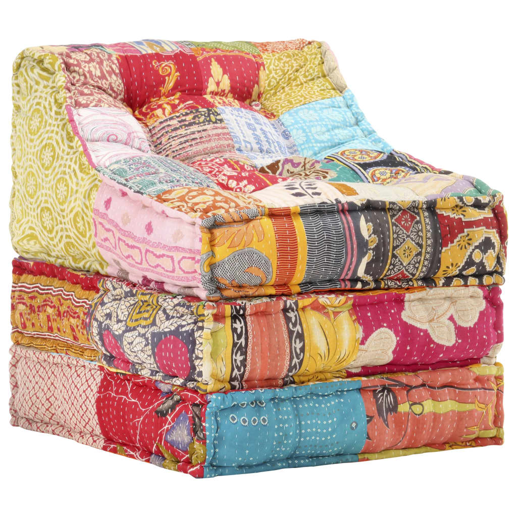 Pouf Modulare in Tessuto Patchwork cod mxl 68576