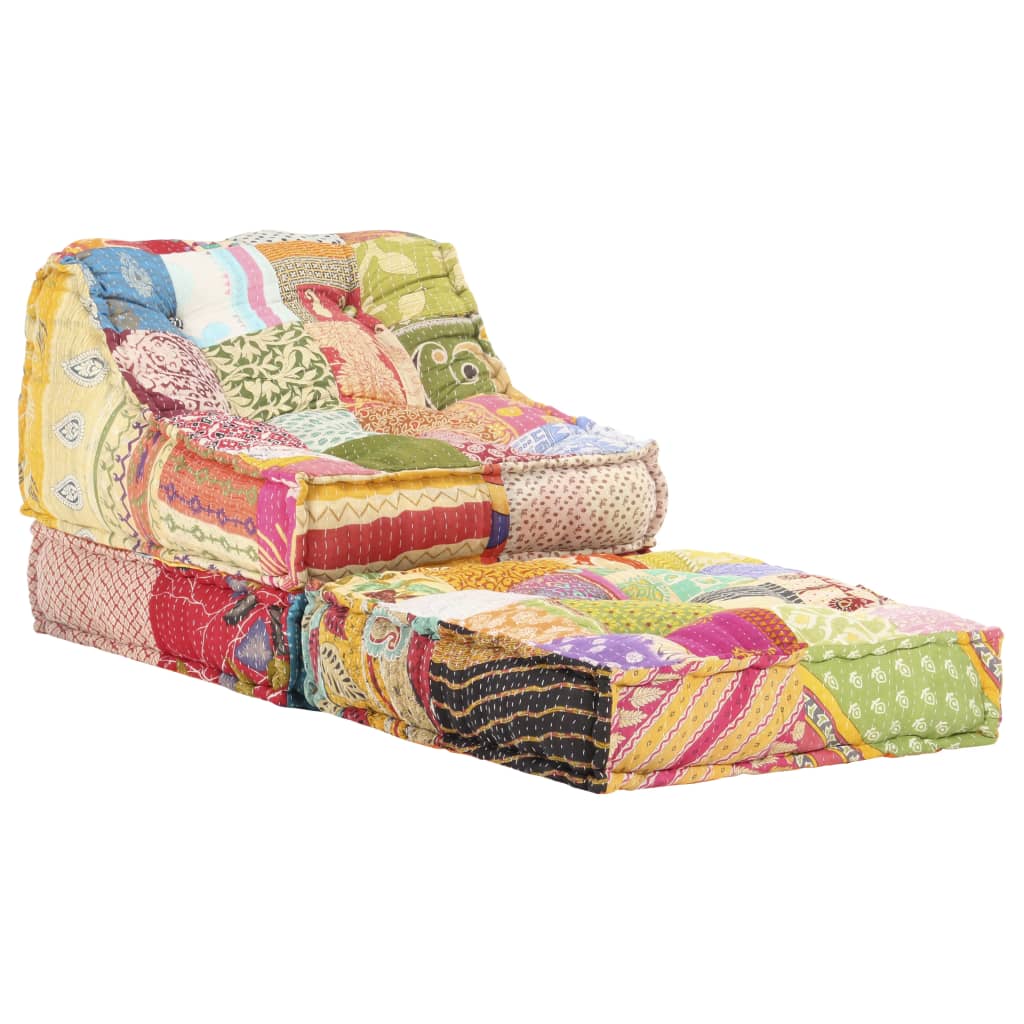 Pouf Modulare in Tessuto Patchwork cod mxl 68576