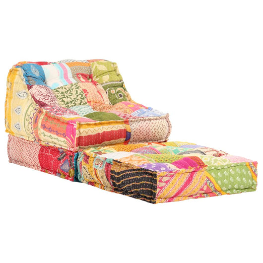 Pouf Modulare in Tessuto Patchwork cod mxl 68576