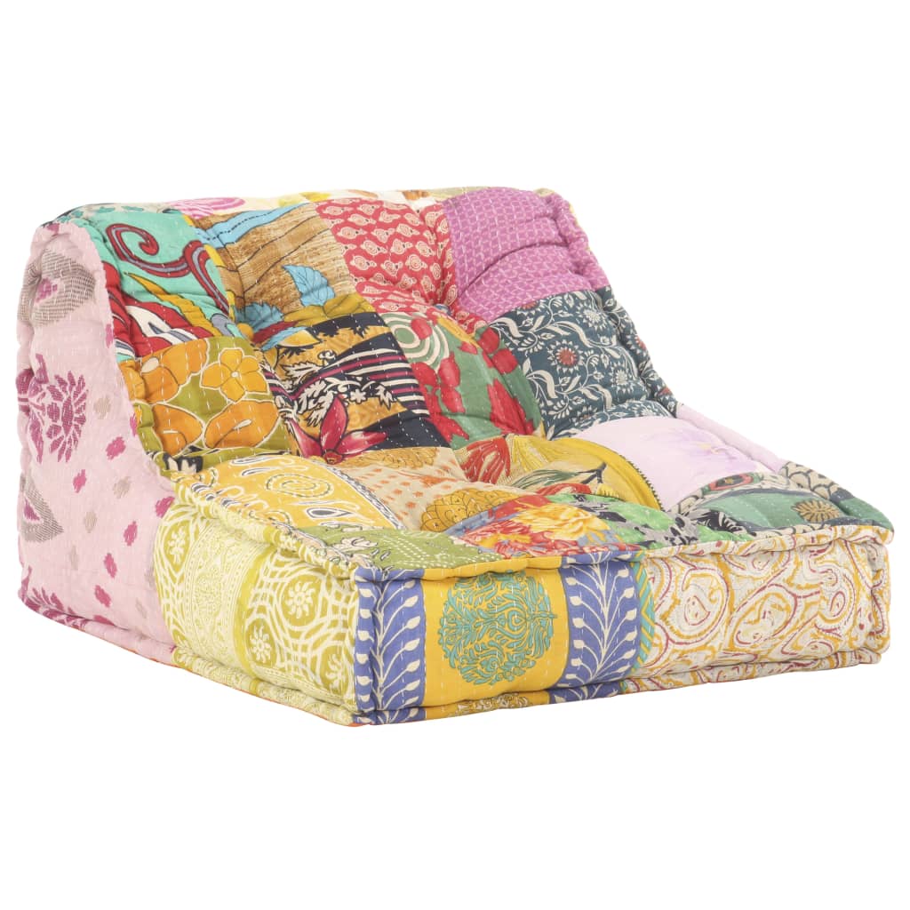 Pouf Modulare in Tessuto Patchwork cod mxl 68576