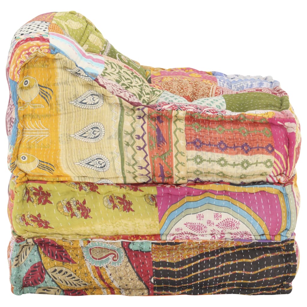 Pouf Modulare in Tessuto Patchwork cod mxl 68576