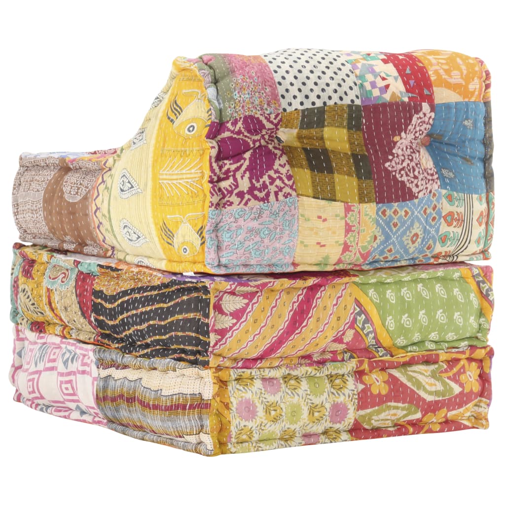 Pouf Modulare in Tessuto Patchwork cod mxl 68576