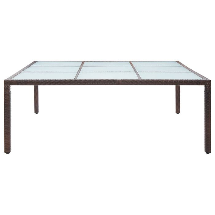 Tavolo da Giardino Marrone 200x200x74 cm in Polyrattan cod mxl 34266