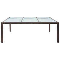 Tavolo da Giardino Marrone 200x200x74 cm in Polyrattan 46131