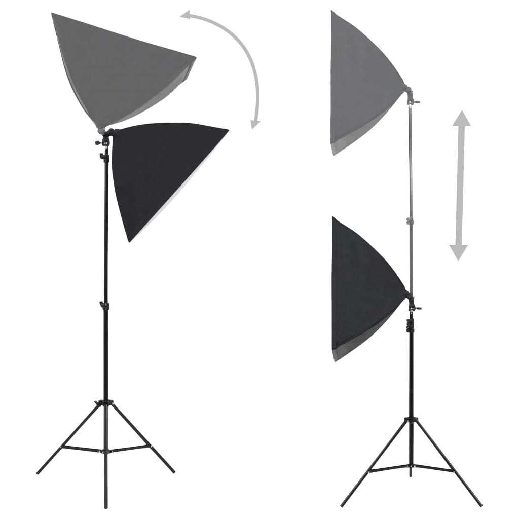 Kit per Studio Fotografico con Luce Softbox e Fondali 3051363