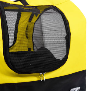 Rimorchio Bici per Animali e Carrello Jogging Giallo e Nero cod mxl 65995