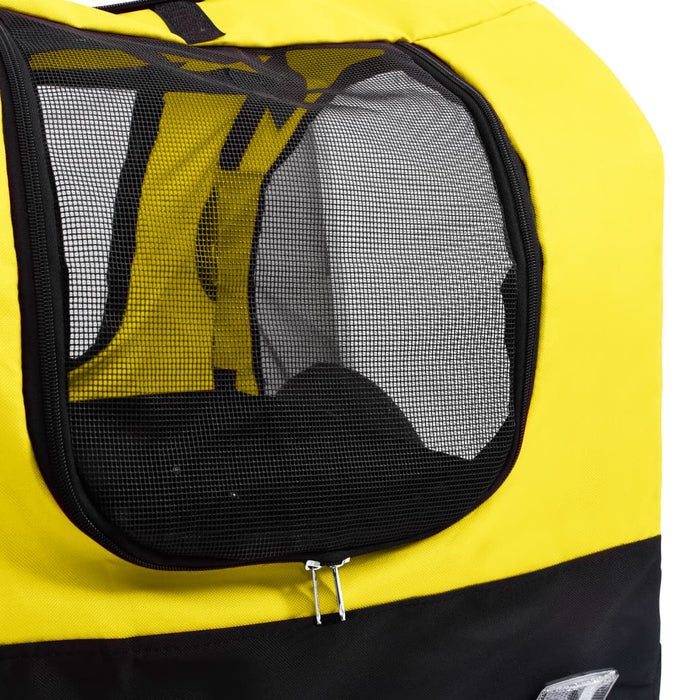 Rimorchio Bici per Animali e Carrello Jogging Giallo e Nero 92439