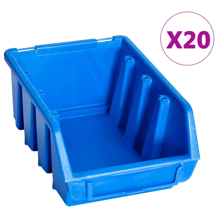 Contenitori Impilabili 20 pz Blu in Plasticacod mxl 86612