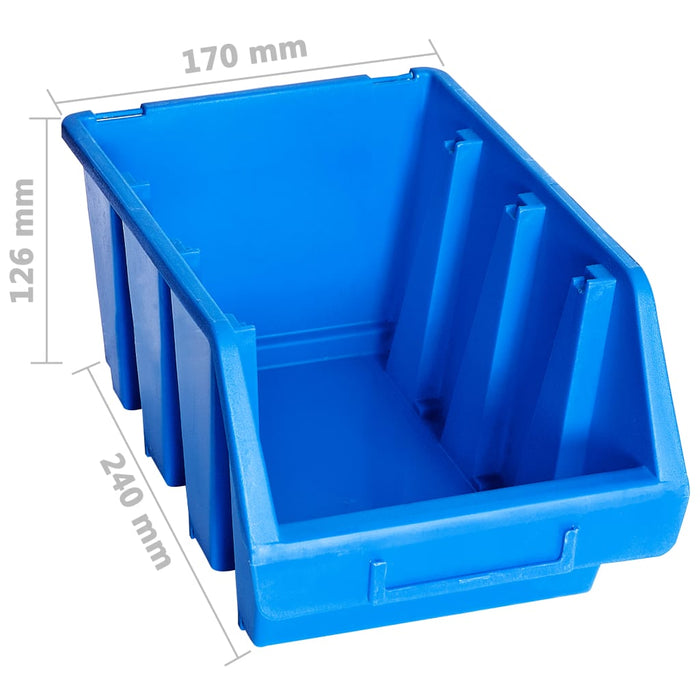 Contenitori Impilabili 20 pz Blu in Plastica 146285