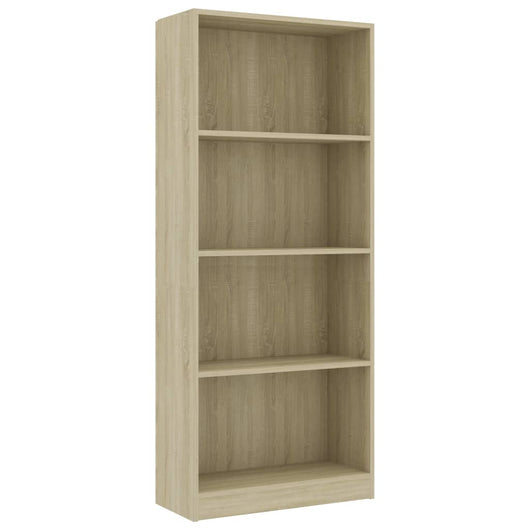 Libreria a 4 Ripiani Rovere Sonoma 40x24x142 cm in Truciolato cod mxl 24923