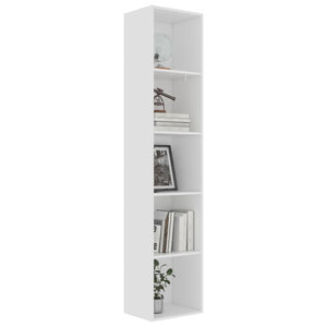 Libreria Bianca 40x30x189 cm in Legno Multistrato 800954