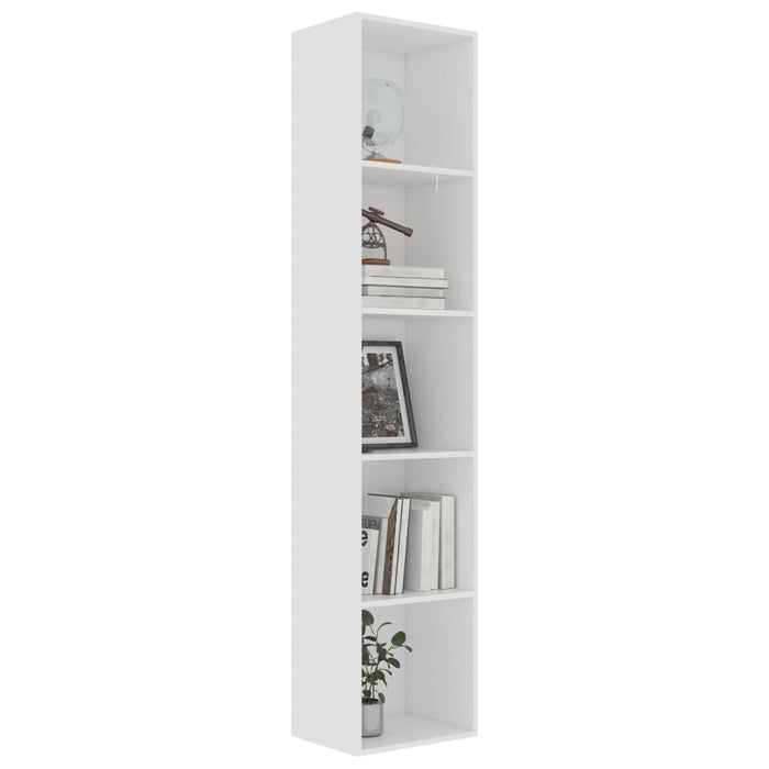 Libreria Bianca 40x30x189 cm in Legno Multistrato 800954