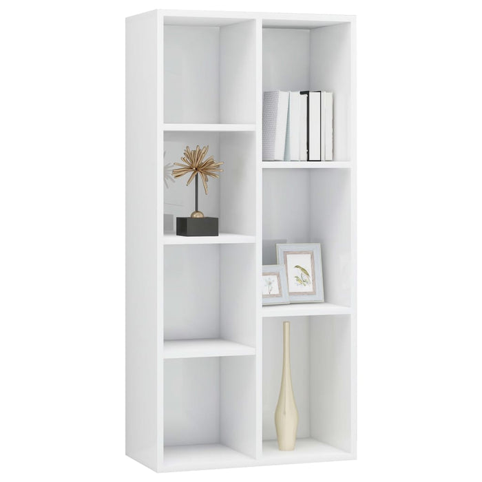 Libreria Bianca Lucida 50x25x106 cm in Truciolato 801113