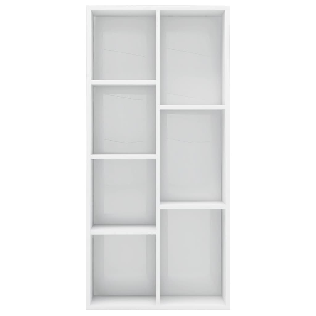 Libreria Bianca Lucida 50x25x106 cm in Truciolato 801113