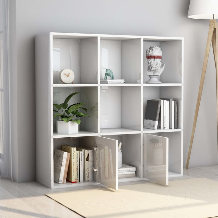 Libreria Bianco Lucido 98x30x98 cm in Truciolato cod mxl 33801