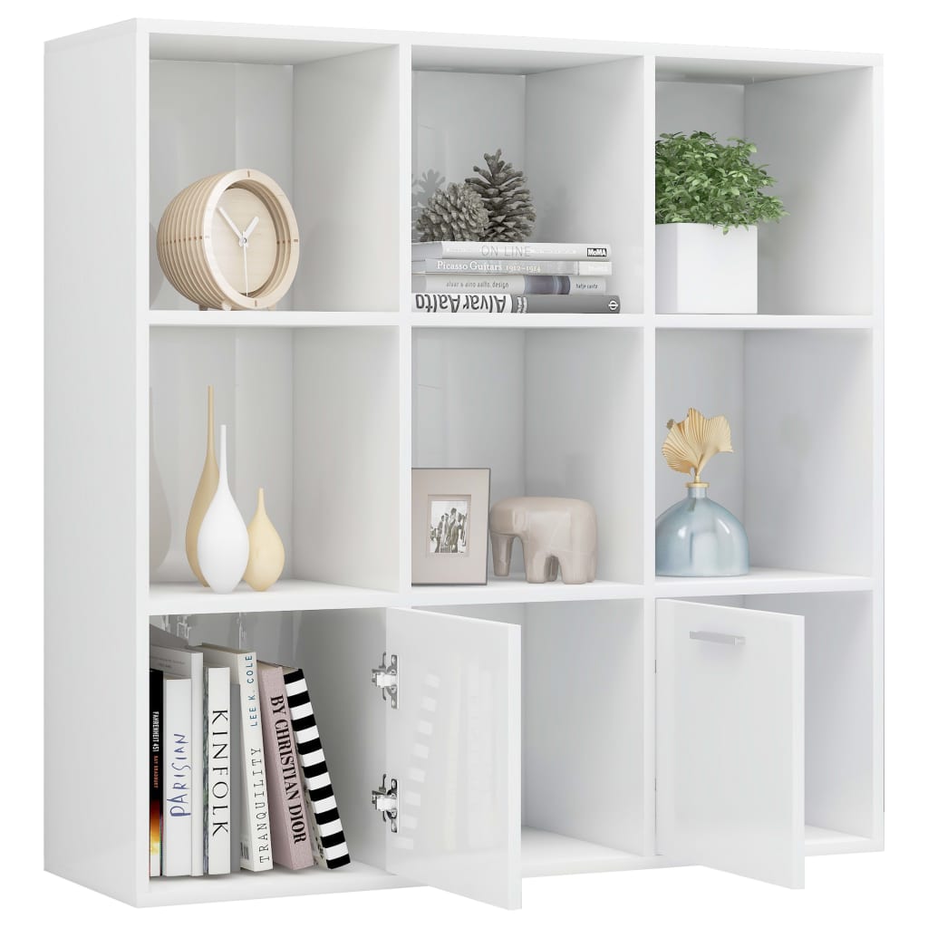 Libreria Bianco Lucido 98x30x98 cm in Truciolato cod mxl 33801