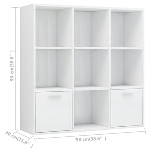 Libreria Bianco Lucido 98x30x98 cm in Truciolato cod mxl 33801