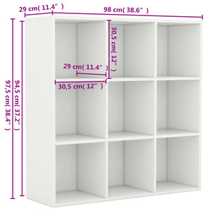 Libreria Bianca 98x30x98 cm in Truciolato