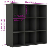 Libreria Grigia 98x30x98 cm in Truciolato cod mxl 39262