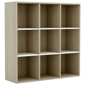 Libreria Bianco e Rovere Sonoma 98x30x98 cm in Truciolato