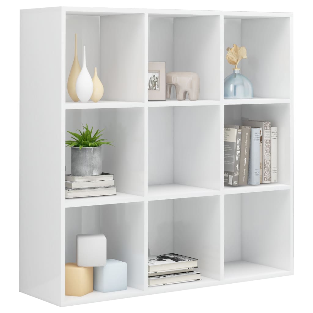 Libreria Bianco Lucido 98x30x98 cm in Truciolato cod mxl 7370