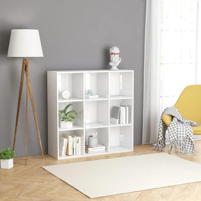 Libreria Bianco Lucido 98x30x98 cm in Truciolato cod mxl 7370