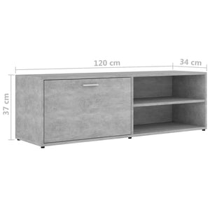 Mobile Porta TV Grigio Cemento 120x34x37 cm in Truciolato 801156