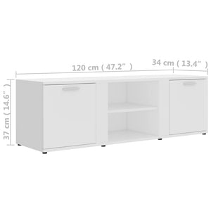 Mobile Porta TV Bianco 120x34x37 cm in Truciolato cod mxl 62083