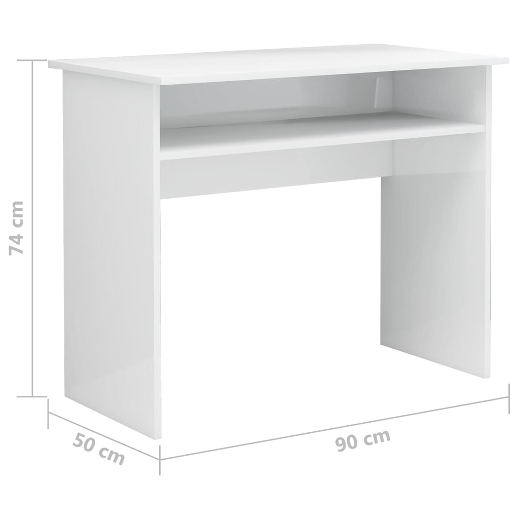 Scrivania Bianco Lucido 90x50x74 cm in Truciolato cod 11783