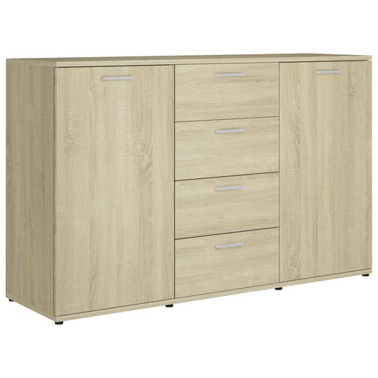 Credenza Rovere Sonoma 120x35,5x75 cm in Truciolato cod mxl 59637