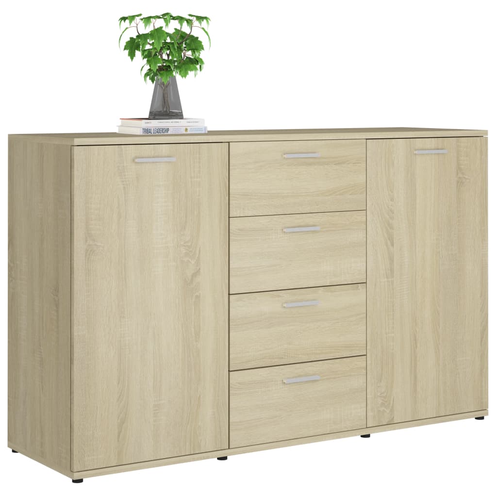 Credenza Rovere Sonoma 120x35,5x75 cm in Truciolato cod mxl 59637