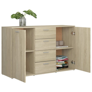 Credenza Rovere Sonoma 120x35,5x75 cm in Truciolato cod mxl 59637