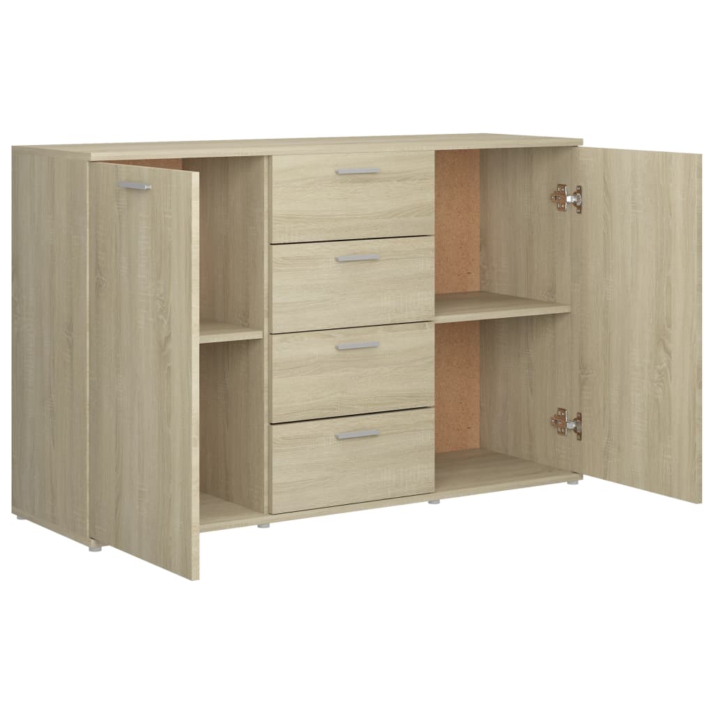 Credenza Rovere Sonoma 120x35,5x75 cm in Truciolato cod mxl 59637