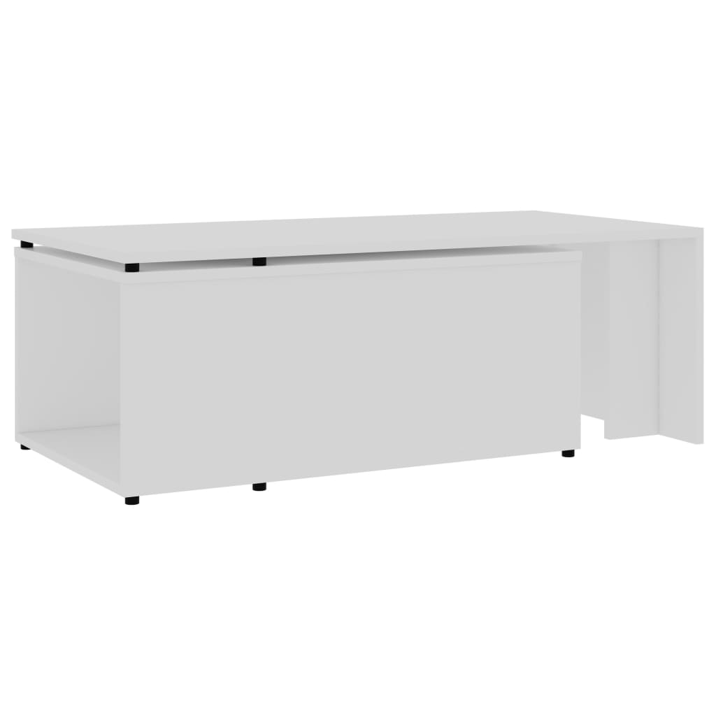 Tavolino da Salotto Bianco 150x50x35 cm in Legno Multistrato cod mxl 29746