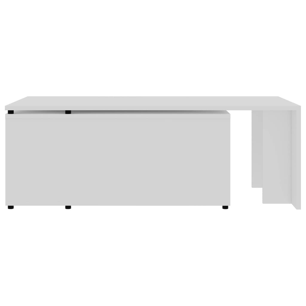 Tavolino da Salotto Bianco 150x50x35 cm in Legno Multistrato cod mxl 29746