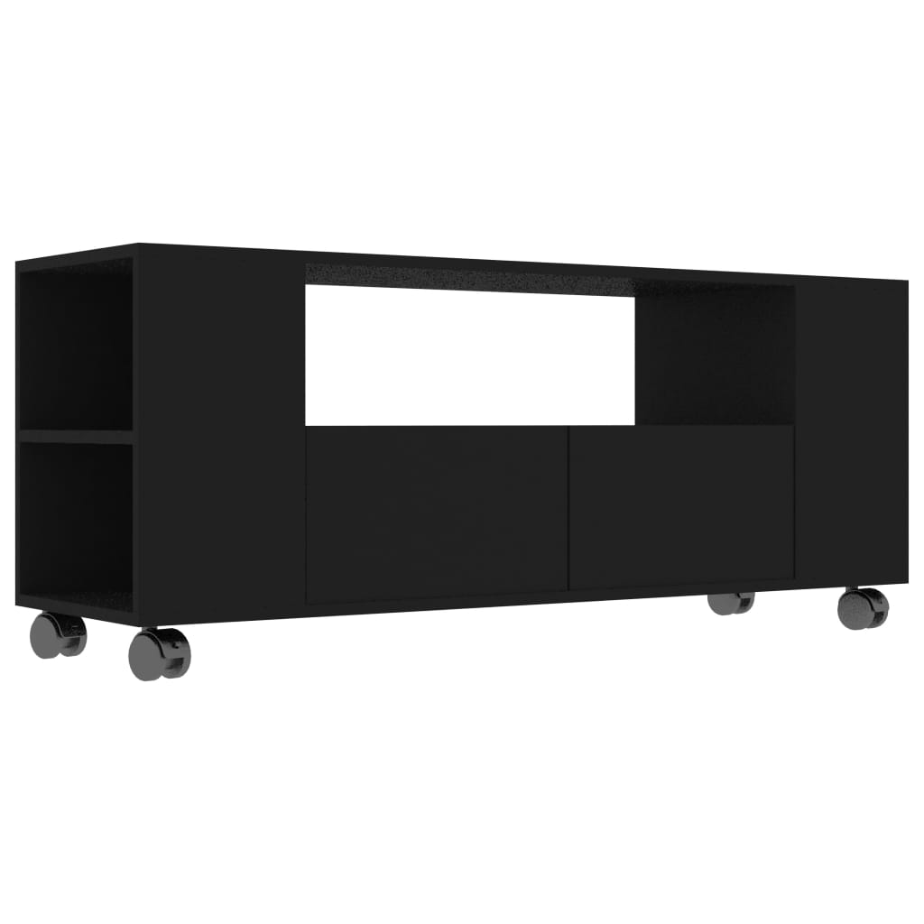 Mobile Porta TV Nero 120x35x48 cm in Legno Multistrato 801347